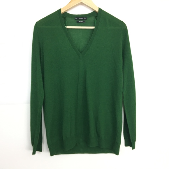 zara green jumper